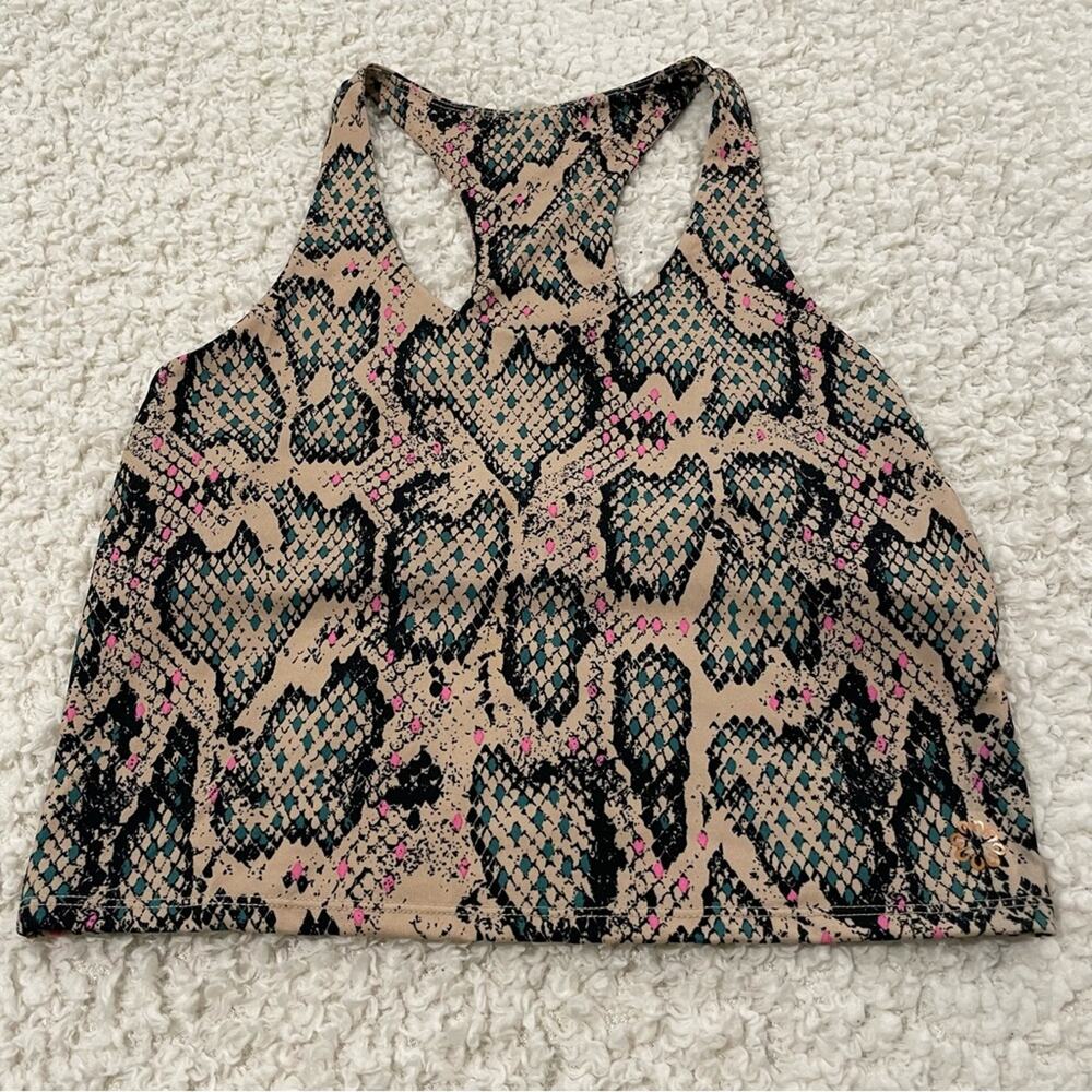 Pro Player Snake Print Wicking Sports Bra Built In Shelf Bra size M